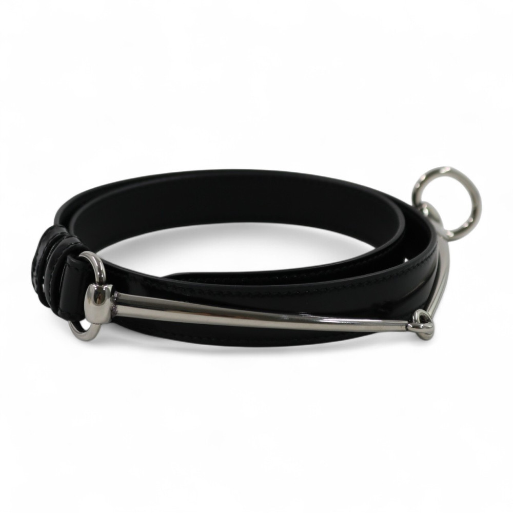 Gucci Cintura Horsebit Belt Pelle Nera
