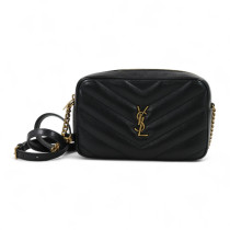 Saint Laurent Camera Bag Lou Lou Pelle d'Agnello Nera