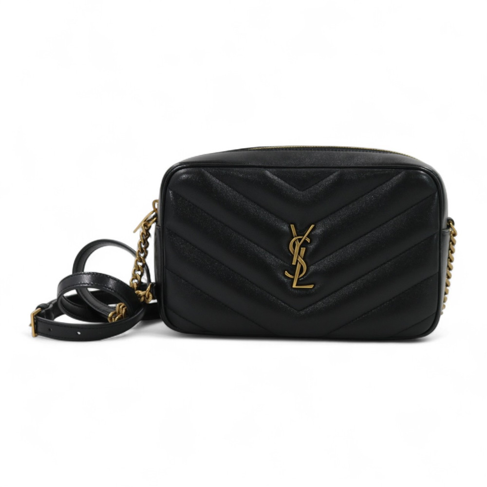 Saint Laurent Camera Bag Lou Lou Pelle d'Agnello Nera