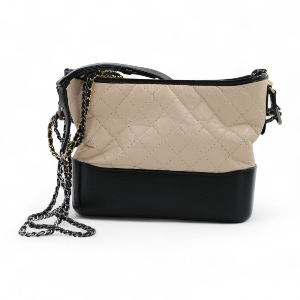 Chanel Gabrielle Pelle Nera e Beige