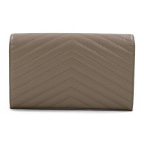 Saint Laurent Cassandre Pelle Dark Beige