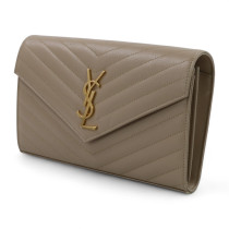 Saint Laurent Cassandre Pelle Dark Beige