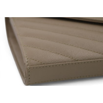 Saint Laurent Cassandre Pelle Dark Beige