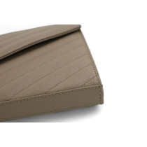 Saint Laurent Cassandre Pelle Dark Beige