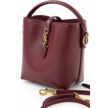 Saint Laurent Le 37 Mini Pelle Rouge Merlot