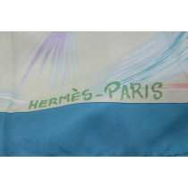 Hermes Foulard Seta Azzurra