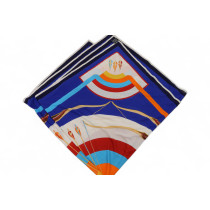 Hermes Foulard Seta Blu e Bianca