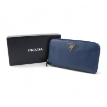 Prada Portafoglio Pelle Blu