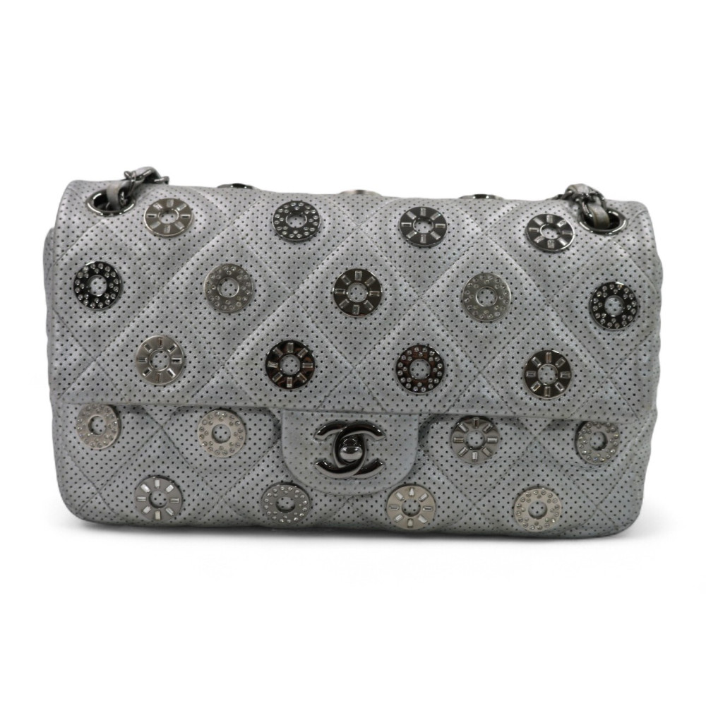 Chanel Classica Pelle Argento