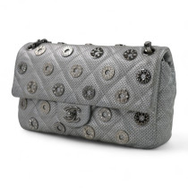 Chanel Classica Pelle Argento