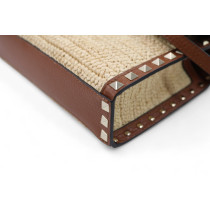 Valentino Tracolla Rafia Beige