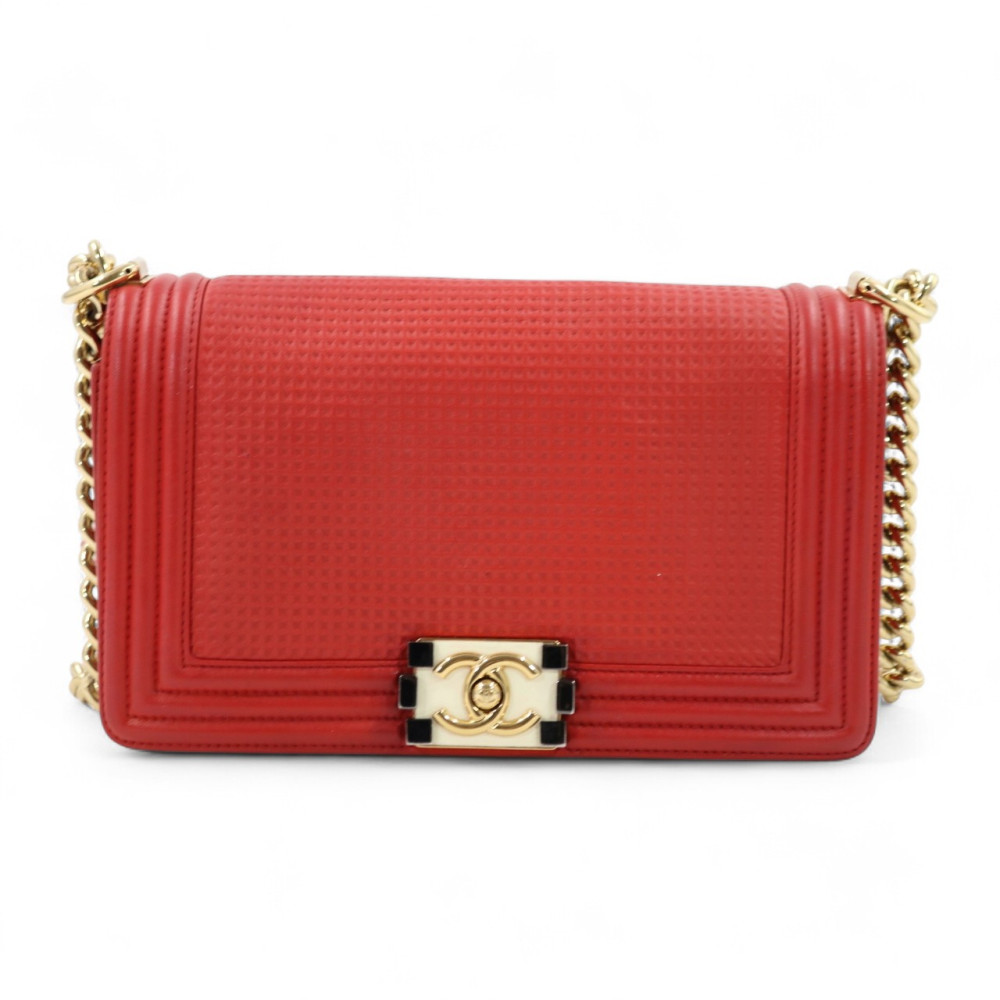 Chanel Boy Pelle Rossa