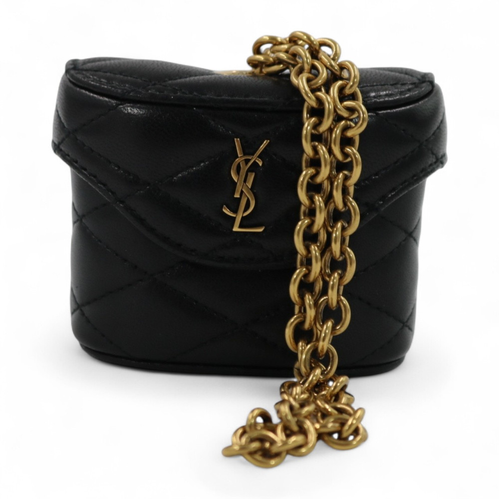 Saint Laurent Porta Airpods Pelle Nera