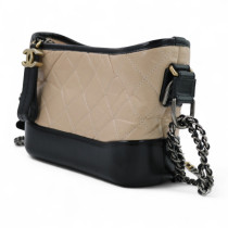 Chanel Gabrielle Pelle Nera e Beige