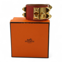 Hermes Collier De Chien Pelle Rossa