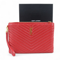 Saint Laurent Cassandre Matelassè Pelle Rossa