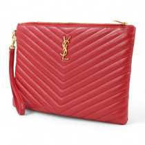 Saint Laurent Cassandre Matelassè Pelle Rossa