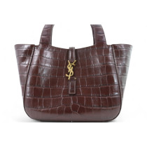 Saint Laurent Bea Mini Pelle Marrone