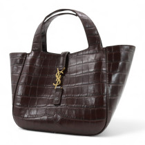 Saint Laurent Bea Mini Pelle Marrone