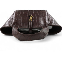 Saint Laurent Bea Mini Pelle Marrone