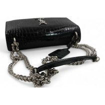 Saint Laurent Sunset Pelle Cocco Vernis Nera