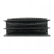 Saint Laurent Sunset Pelle Cocco Vernis Nera