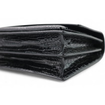 Saint Laurent Sunset Pelle Cocco Vernis Nera