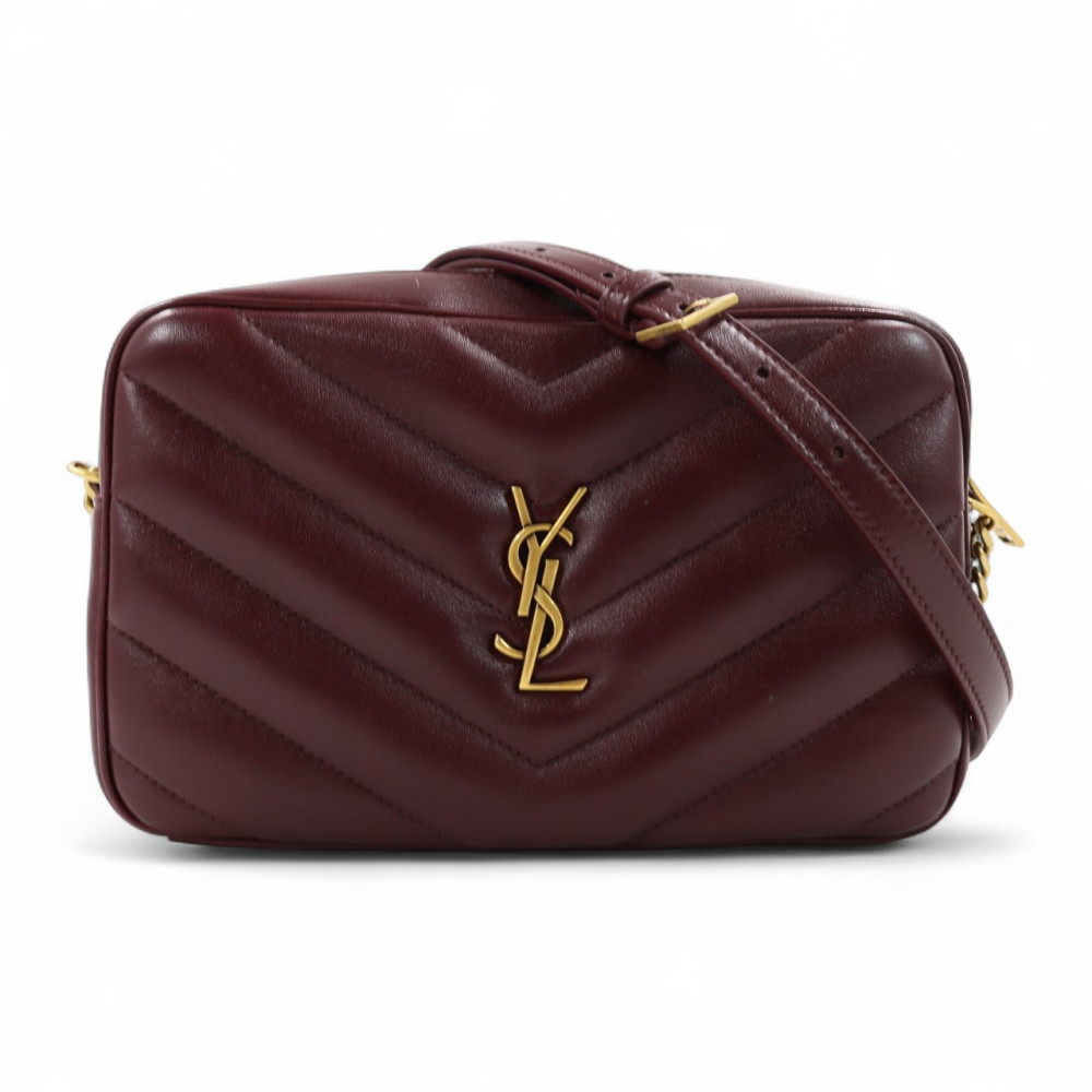 Saint Laurent Camera Bag Pelle Bordeaux