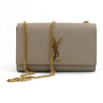 Saint Laurent Kate Pelle Dark Beige