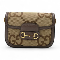 Gucci Horsebit 1955 Jumbo GG Beige