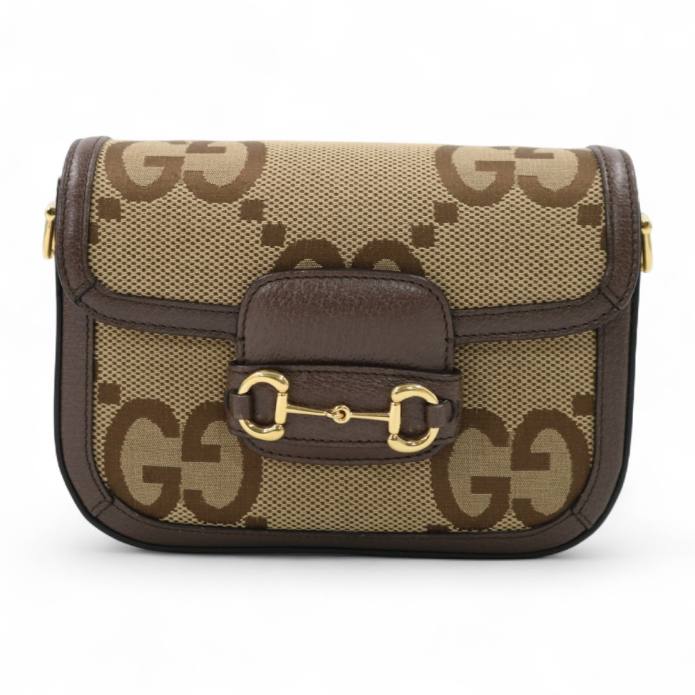 Gucci Horsebit 1955 Jumbo GG Beige