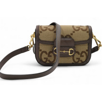 Gucci Horsebit 1955 Jumbo GG Beige