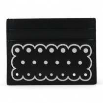 Dior Portacarte Embraidered Pelle di Vitello Nera