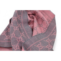 Gucci Stola Lana e Seta Grigia e Rosa