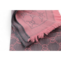Gucci Stola Lana e Seta Grigia e Rosa