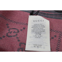 Gucci Stola Lana e Seta Grigia e Rosa