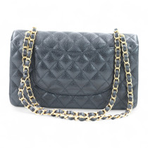 Chanel 11.12 Pelle Caviar Nera