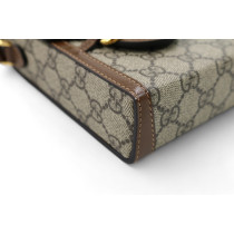 Gucci Horsebit Mini 1955 GG Beige