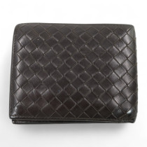 Bottega Veneta Portafoglio Bi-Fold Pelle Marrone
