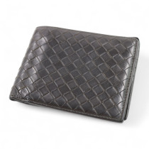 Bottega Veneta Portafoglio Bi-Fold Pelle Marrone