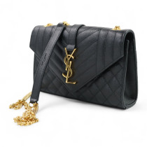 Saint Laurent Envelope Pelle Nera