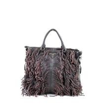 Prada Fringe Tote Bag Pelle Marrone