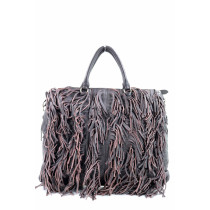 Prada Fringe Tote Bag Pelle Marrone