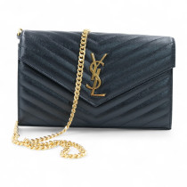 Saint Laurent Cassandre Pelle Nera