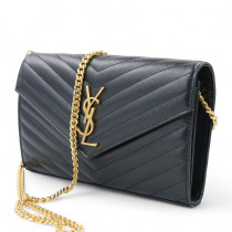 Saint Laurent Cassandre Pelle Nera