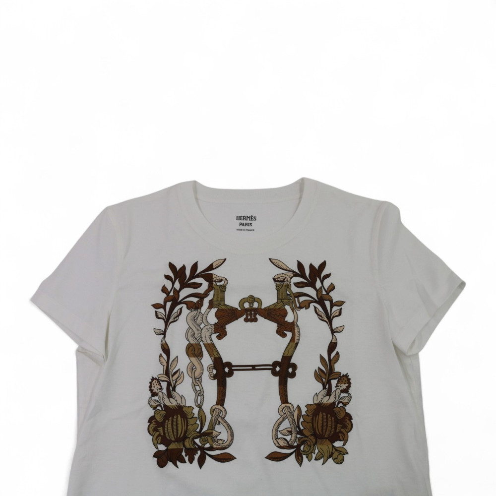 Hermes T-Shirt Cotone Bianco