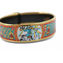 Hermes Bracciale Feux D'Artifice Metallo e Smalto Multicolor