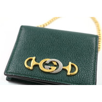 Gucci Portafoglio Mini Woc Zumi Pelle Verde