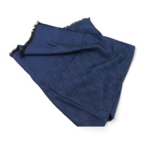 Gucci Sciarpa Lana e Seta Blue