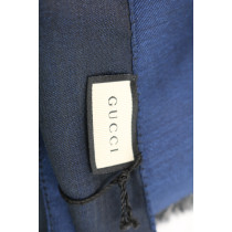 Gucci Sciarpa Lana e Seta Blue